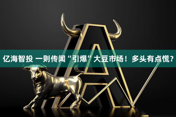 亿海智投 一则传闻“引爆”大豆市场！多头有点慌？