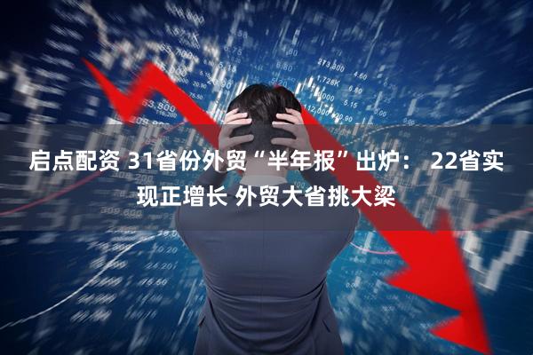 启点配资 31省份外贸“半年报”出炉： 22省实现正增长 外贸大省挑大梁