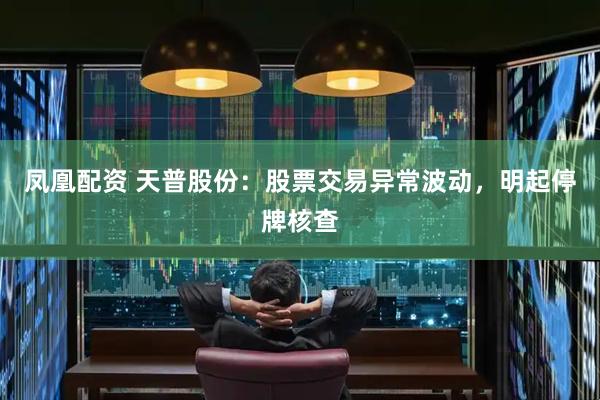 凤凰配资 天普股份：股票交易异常波动，明起停牌核查